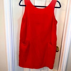 Karlie Sleeveless Orange Dress-Medium
